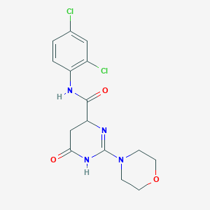 molecular formula C15H16Cl2N4O3 B5397852 N-(2,4-dichlorophenyl)-2-morpholin-4-yl-6-oxo-4,5-dihydro-1H-pyrimidine-4-carboxamide 