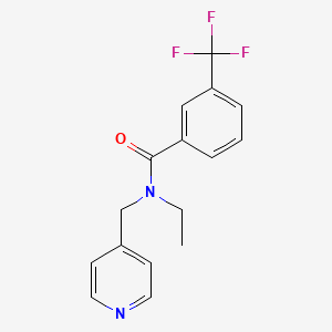 molecular formula C16H15F3N2O B5397934 N-ethyl-N-(pyridin-4-ylmethyl)-3-(trifluoromethyl)benzamide 