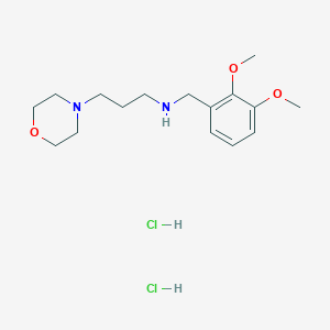 molecular formula C16H28Cl2N2O3 B5398253 N-[(2,3-dimethoxyphenyl)methyl]-3-morpholin-4-ylpropan-1-amine;dihydrochloride 