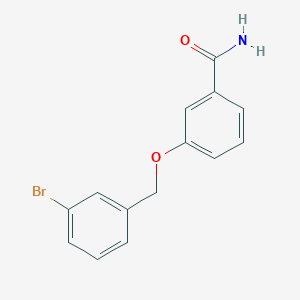 molecular formula C14H12BrNO2 B5398394 3-[(3-bromophenyl)methoxy]benzamide 