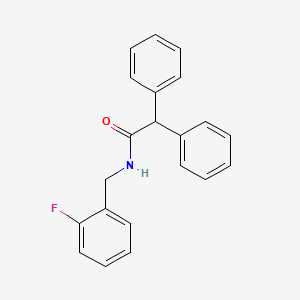 molecular formula C21H18FNO B5398459 N-[(2-fluorophenyl)methyl]-2,2-diphenylacetamide 