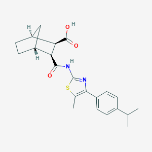 (1S,2R,3S,4R)-3-[[5-methyl-4-(4-propan-2-ylphenyl)-1,3-thiazol-2-yl]carbamoyl]bicyclo[2.2.1]heptane-2-carboxylic acid