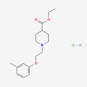 molecular formula C17H26ClNO3 B5398688 Ethyl 1-[2-(3-methylphenoxy)ethyl]piperidine-4-carboxylate;hydrochloride 