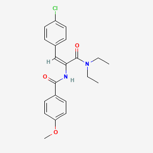 molecular formula C21H23ClN2O3 B5398804 N-[(E)-1-(4-chlorophenyl)-3-(diethylamino)-3-oxoprop-1-en-2-yl]-4-methoxybenzamide 