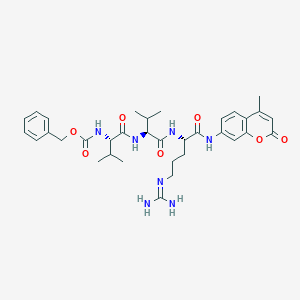 molecular formula C34H45N7O7 B053991 Z-Val-Val-Arg-AMC 