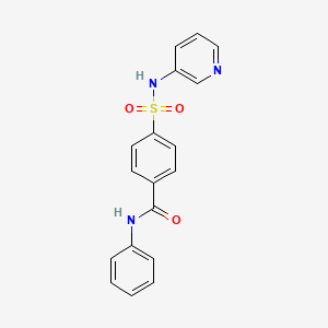 molecular formula C18H15N3O3S B5399165 N-phenyl-4-(pyridin-3-ylsulfamoyl)benzamide 