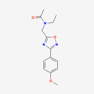 molecular formula C14H17N3O3 B5399301 N-ethyl-N-{[3-(4-methoxyphenyl)-1,2,4-oxadiazol-5-yl]methyl}acetamide 