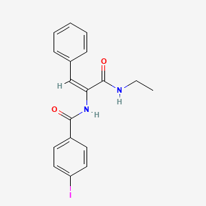 molecular formula C18H17IN2O2 B5399313 N-[(E)-3-(ethylamino)-3-oxo-1-phenylprop-1-en-2-yl]-4-iodobenzamide 