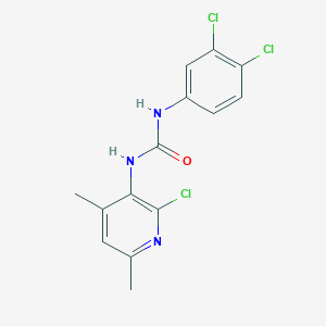 molecular formula C14H12Cl3N3O B5399323 N-(2-CHLORO-4,6-DIMETHYL-3-PYRIDYL)-N'-(3,4-DICHLOROPHENYL)UREA 