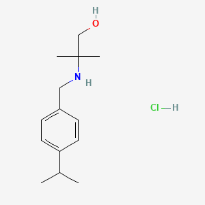 molecular formula C14H24ClNO B5399490 2-Methyl-2-[(4-propan-2-ylphenyl)methylamino]propan-1-ol;hydrochloride 