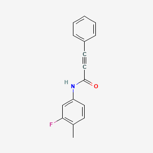 molecular formula C16H12FNO B5399575 N-(3-fluoro-4-methylphenyl)-3-phenylprop-2-ynamide 