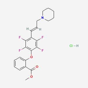 molecular formula C22H22ClF4NO3 B5399585 methyl 2-[2,3,5,6-tetrafluoro-4-[(E)-3-piperidin-1-ylprop-1-enyl]phenoxy]benzoate;hydrochloride 