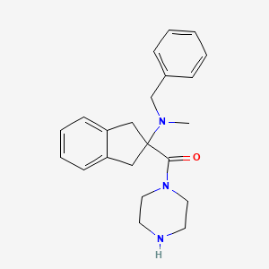 molecular formula C22H27N3O B5399626 N-benzyl-N-methyl-2-(1-piperazinylcarbonyl)-2-indanamine 