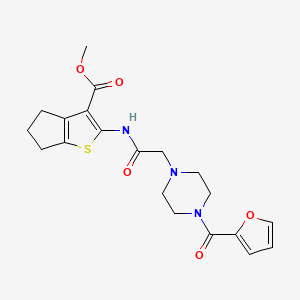 molecular formula C20H23N3O5S B5399668 METHYL 2-{2-[4-(FURAN-2-CARBONYL)PIPERAZIN-1-YL]ACETAMIDO}-4H,5H,6H-CYCLOPENTA[B]THIOPHENE-3-CARBOXYLATE 
