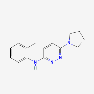 molecular formula C15H18N4 B5399888 N-(2-methylphenyl)-6-pyrrolidin-1-ylpyridazin-3-amine 
