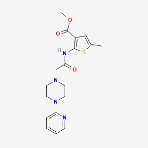molecular formula C18H22N4O3S B5399902 methyl 5-methyl-2-({[4-(2-pyridinyl)-1-piperazinyl]acetyl}amino)-3-thiophenecarboxylate 