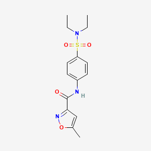 molecular formula C15H19N3O4S B5400223 N-[4-(diethylsulfamoyl)phenyl]-5-methyl-1,2-oxazole-3-carboxamide 