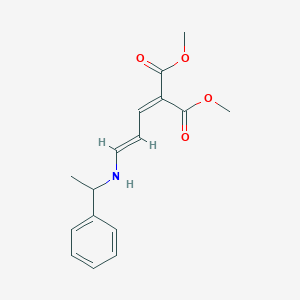 molecular formula C16H19NO4 B5400293 dimethyl 2-[(E)-3-(1-phenylethylamino)prop-2-enylidene]propanedioate 