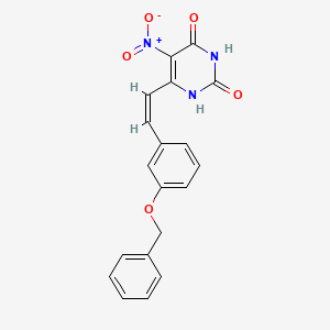 molecular formula C19H15N3O5 B5400416 6-{(Z)-2-[3-(benzyloxy)phenyl]ethenyl}-5-nitropyrimidine-2,4(1H,3H)-dione 