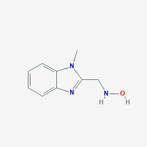 molecular formula C9H11N3O B054005 N-[(1-Methylbenzimidazol-2-yl)methyl]hydroxylamine CAS No. 122433-26-5