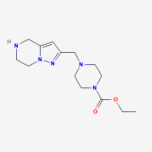 molecular formula C14H23N5O2 B5400803 ethyl 4-(4,5,6,7-tetrahydropyrazolo[1,5-a]pyrazin-2-ylmethyl)-1-piperazinecarboxylate dihydrochloride 