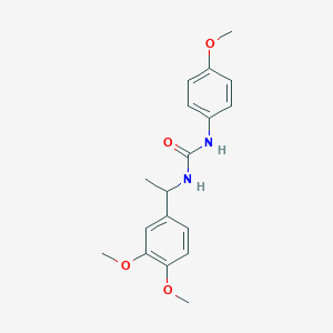 molecular formula C18H22N2O4 B5401014 1-[1-(3,4-Dimethoxyphenyl)ethyl]-3-(4-methoxyphenyl)urea 
