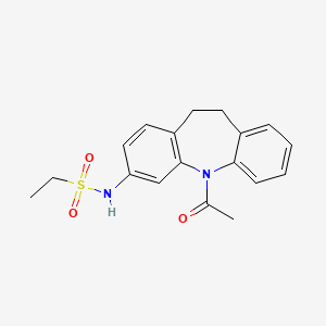molecular formula C18H20N2O3S B5401075 Ethanesulfonic acid (5-acetyl-10,11-dihydro-5H-dibenzo[b,f]azepin-3-yl)-amide 