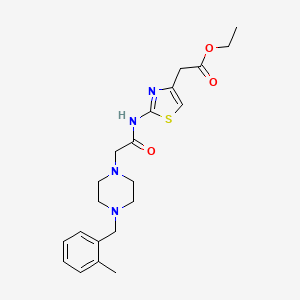 molecular formula C21H28N4O3S B5401180 ethyl [2-({[4-(2-methylbenzyl)-1-piperazinyl]acetyl}amino)-1,3-thiazol-4-yl]acetate 
