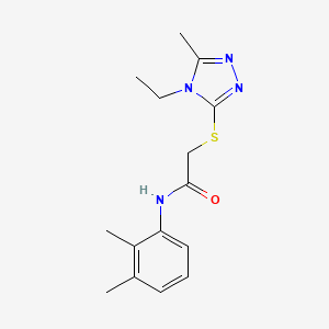 molecular formula C15H20N4OS B5401211 N-(2,3-dimethylphenyl)-2-[(4-ethyl-5-methyl-4H-1,2,4-triazol-3-yl)sulfanyl]acetamide 