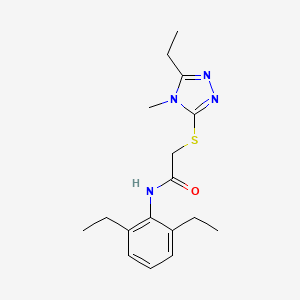 molecular formula C17H24N4OS B5401626 N-(2,6-diethylphenyl)-2-[(5-ethyl-4-methyl-4H-1,2,4-triazol-3-yl)sulfanyl]acetamide 
