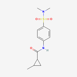 molecular formula C13H18N2O3S B5401877 N-[4-(dimethylsulfamoyl)phenyl]-2-methylcyclopropane-1-carboxamide 