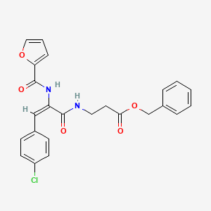 molecular formula C24H21ClN2O5 B5401930 Benzyl 3-[(2E)-3-(4-chlorophenyl)-2-[(furan-2-YL)formamido]prop-2-enamido]propanoate 