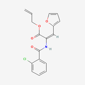 molecular formula C17H14ClNO4 B5402086 prop-2-enyl (E)-2-[(2-chlorobenzoyl)amino]-3-(furan-2-yl)prop-2-enoate 