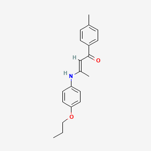 molecular formula C20H23NO2 B5402171 (E)-1-(4-methylphenyl)-3-(4-propoxyanilino)but-2-en-1-one 