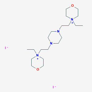 Morpholinium, 4,4'-(1,4-piperazinediyldiethylene)bis(4-ethyl-, diiodide