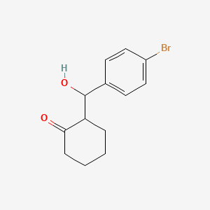 molecular formula C13H15BrO2 B5402313 Cyclohexanone, 2-[(4-bromophenyl)hydroxymethyl]- CAS No. 73709-54-3