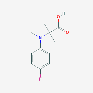 molecular formula C11H14FNO2 B054025 N,N-(Methyl-2-carboxyisopropyl)-4-fluoroaniline CAS No. 121043-32-1