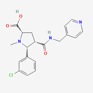 molecular formula C19H20ClN3O3 B5402567 (2S,4S,5R)-5-(3-chlorophenyl)-1-methyl-4-(pyridin-4-ylmethylcarbamoyl)pyrrolidine-2-carboxylic acid 