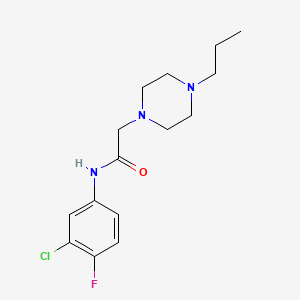 molecular formula C15H21ClFN3O B5402572 N-(3-chloro-4-fluorophenyl)-2-(4-propylpiperazin-1-yl)acetamide 