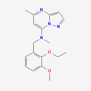 molecular formula C18H22N4O2 B5402904 N-(2-ethoxy-3-methoxybenzyl)-N,5-dimethylpyrazolo[1,5-a]pyrimidin-7-amine 