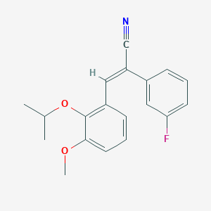 molecular formula C19H18FNO2 B5402928 (E)-2-(3-fluorophenyl)-3-(3-methoxy-2-propan-2-yloxyphenyl)prop-2-enenitrile 