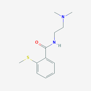 molecular formula C12H18N2OS B5403104 N-[2-(dimethylamino)ethyl]-2-methylsulfanylbenzamide 