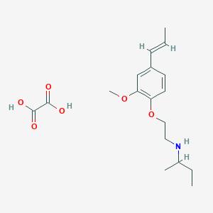 molecular formula C18H27NO6 B5403203 N-[2-[2-methoxy-4-[(E)-prop-1-enyl]phenoxy]ethyl]butan-2-amine;oxalic acid 