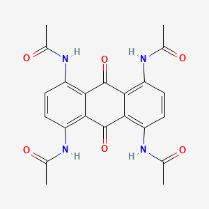 molecular formula C22H20N4O6 B5403388 N,N',N'',N'''-(9,10-dioxo-9,10-dihydroanthracene-1,4,5,8-tetrayl)tetraacetamide 