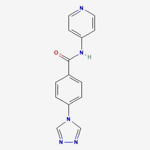 molecular formula C14H11N5O B5403527 N-pyridin-4-yl-4-(1,2,4-triazol-4-yl)benzamide 