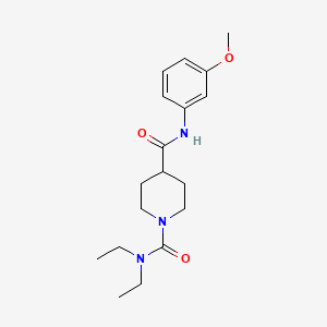 molecular formula C18H27N3O3 B5403712 N~1~,N~1~-diethyl-N~4~-(3-methoxyphenyl)piperidine-1,4-dicarboxamide 