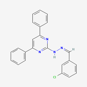 molecular formula C23H17ClN4 B5403721 N-[(Z)-(3-chlorophenyl)methylideneamino]-4,6-diphenylpyrimidin-2-amine 