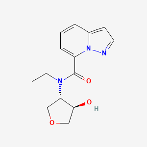 molecular formula C14H17N3O3 B5403722 N-ethyl-N-[(3S,4R)-4-hydroxyoxolan-3-yl]pyrazolo[1,5-a]pyridine-7-carboxamide 