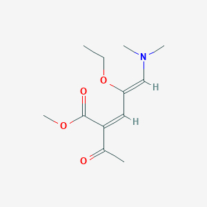 molecular formula C12H19NO4 B5403823 methyl (2Z,4Z)-2-acetyl-5-(dimethylamino)-4-ethoxypenta-2,4-dienoate 