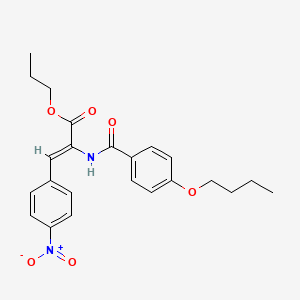 molecular formula C23H26N2O6 B5403975 propyl (Z)-2-[(4-butoxybenzoyl)amino]-3-(4-nitrophenyl)prop-2-enoate 
